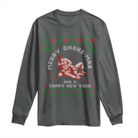 Funny Jiu Jitsu Christmas Long Sleeve Shirt Holiday Martial Arts BJJ Lover Ugly Xmas - Wonder Print Shop