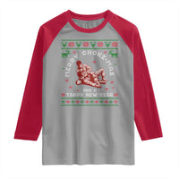 Funny Jiu Jitsu Christmas Raglan Shirt Holiday Martial Arts BJJ Lover Ugly Xmas - Wonder Print Shop