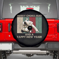 Jiu Jitsu Christmas Spare Tire Cover Retro Merry Choke Mas Tappy New Year Martial Arts BJJ Lover - Wonder Print Shop