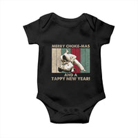 Jiu Jitsu Christmas Baby Onesie Retro Merry Choke Mas Tappy New Year Martial Arts BJJ Lover - Wonder Print Shop