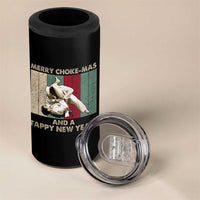 Jiu Jitsu Christmas 4 in 1 Can Cooler Tumbler Retro Merry Choke Mas Tappy New Year Martial Arts BJJ Lover - Wonder Print Shop