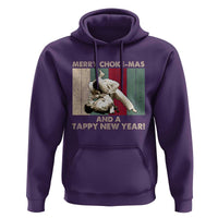 Jiu Jitsu Christmas Hoodie Retro Merry Choke Mas Tappy New Year Martial Arts BJJ Lover - Wonder Print Shop
