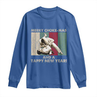Jiu Jitsu Christmas Long Sleeve Shirt Retro Merry Choke Mas Tappy New Year Martial Arts BJJ Lover - Wonder Print Shop