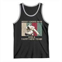 Jiu Jitsu Christmas Tank Top Retro Merry Choke Mas Tappy New Year Martial Arts BJJ Lover - Wonder Print Shop