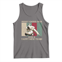 Jiu Jitsu Christmas Tank Top Retro Merry Choke Mas Tappy New Year Martial Arts BJJ Lover - Wonder Print Shop