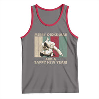 Jiu Jitsu Christmas Tank Top Retro Merry Choke Mas Tappy New Year Martial Arts BJJ Lover - Wonder Print Shop