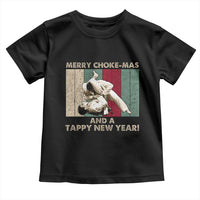 Jiu Jitsu Christmas Toddler T Shirt Retro Merry Choke Mas Tappy New Year Martial Arts BJJ Lover - Wonder Print Shop