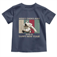 Jiu Jitsu Christmas Toddler T Shirt Retro Merry Choke Mas Tappy New Year Martial Arts BJJ Lover - Wonder Print Shop