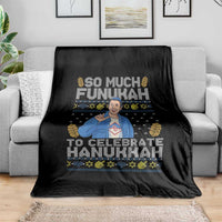Funny Ugly Hanukkah Throw Blanket So Much Funukah To Celebrate Hanukkah Sandler - Wonder Print Shop