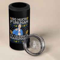 Funny Ugly Hanukkah 4 in 1 Can Cooler Tumbler So Much Funukah To Celebrate Hanukkah Sandler - Wonder Print Shop