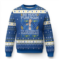 Funny Ugly Hanukkah Hanukkah Ugly Sweater So Much Funukah To Celebrate Hanukkah Sandler - Wonder Print Shop