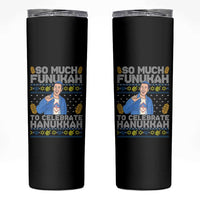Funny Ugly Hanukkah Skinny Tumbler So Much Funukah To Celebrate Hanukkah Sandler - Wonder Print Shop
