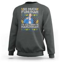 Funny Ugly Hanukkah Sweatshirt So Much Funukah To Celebrate Hanukkah Sandler - Wonder Print Shop