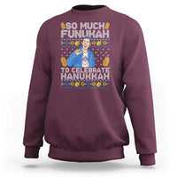 Funny Ugly Hanukkah Sweatshirt So Much Funukah To Celebrate Hanukkah Sandler - Wonder Print Shop