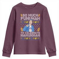 Funny Ugly Hanukkah Youth Sweatshirt So Much Funukah To Celebrate Hanukkah Sandler - Wonder Print Shop