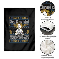 Funny Ugly Hanukkah Garden Flag Mr Dreidel Dj Chanukkah Jewish - Wonder Print Shop