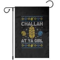 Funny Ugly Hanukkah Garden Flag Challah At Ya Girl Matching - Wonder Print Shop