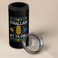 Funny Ugly Hanukkah 4 in 1 Can Cooler Tumbler Challah At Ya Girl Matching - Wonder Print Shop
