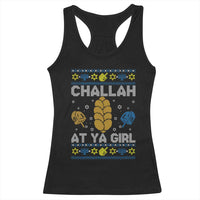 Funny Ugly Hanukkah Racerback Tank Top Challah At Ya Girl Matching - Wonder Print Shop