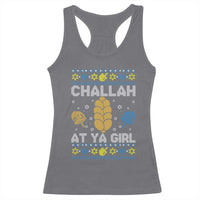 Funny Ugly Hanukkah Racerback Tank Top Challah At Ya Girl Matching - Wonder Print Shop