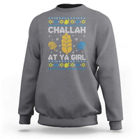 Funny Ugly Hanukkah Sweatshirt Challah At Ya Girl Matching - Wonder Print Shop