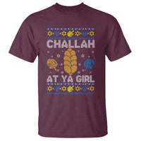 Funny Ugly Hanukkah T Shirt Challah At Ya Girl Matching - Wonder Print Shop