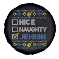 Nice Naughty Jewish Ugly Hanukkah Spare Tire Cover Chanukah Jew Gift - Wonder Print Shop