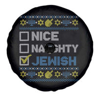 Nice Naughty Jewish Ugly Hanukkah Spare Tire Cover Chanukah Jew Gift - Wonder Print Shop