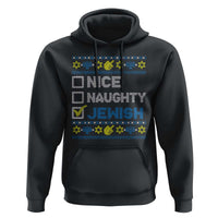 Nice Naughty Jewish Ugly Hanukkah Hoodie Chanukah Jew Gift - Wonder Print Shop
