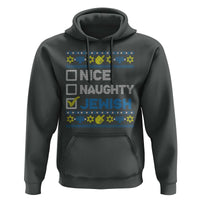 Nice Naughty Jewish Ugly Hanukkah Hoodie Chanukah Jew Gift - Wonder Print Shop