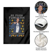 Funny Ugly Hanukkah Garden Flag Sandler So Much Funukah To Celebrate Hanukkah - Wonder Print Shop