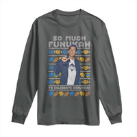 Funny Ugly Hanukkah Long Sleeve Shirt Sandler So Much Funukah To Celebrate Hanukkah - Wonder Print Shop