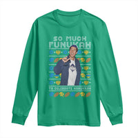 Funny Ugly Hanukkah Long Sleeve Shirt Sandler So Much Funukah To Celebrate Hanukkah - Wonder Print Shop
