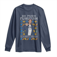 Funny Ugly Hanukkah Long Sleeve Shirt Sandler So Much Funukah To Celebrate Hanukkah - Wonder Print Shop