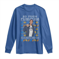 Funny Ugly Hanukkah Long Sleeve Shirt Sandler So Much Funukah To Celebrate Hanukkah - Wonder Print Shop