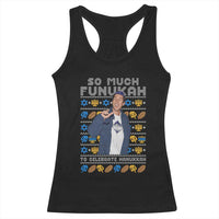 Funny Ugly Hanukkah Racerback Tank Top Sandler So Much Funukah To Celebrate Hanukkah - Wonder Print Shop