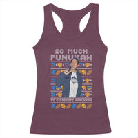 Funny Ugly Hanukkah Racerback Tank Top Sandler So Much Funukah To Celebrate Hanukkah - Wonder Print Shop