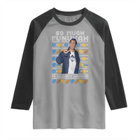 Funny Ugly Hanukkah Raglan Shirt Sandler So Much Funukah To Celebrate Hanukkah - Wonder Print Shop