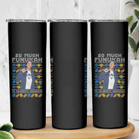 Funny Ugly Hanukkah Skinny Tumbler Sandler So Much Funukah To Celebrate Hanukkah - Wonder Print Shop