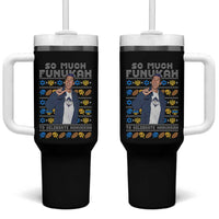 Funny Ugly Hanukkah Tumbler With Handle Sandler So Much Funukah To Celebrate Hanukkah - Wonder Print Shop