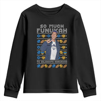 Funny Ugly Hanukkah Youth Sweatshirt Sandler So Much Funukah To Celebrate Hanukkah - Wonder Print Shop
