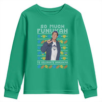 Funny Ugly Hanukkah Youth Sweatshirt Sandler So Much Funukah To Celebrate Hanukkah - Wonder Print Shop