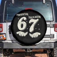 Funny 13th Birthday Official Teenager Spare Tire Cover Viral Meme Six Seven 6 7 Hands 13 Years Old Boys Kids