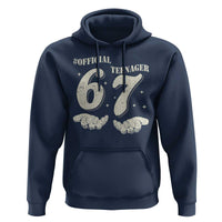 Funny 13th Birthday Official Teenager Hoodie Viral Meme Six Seven 6 7 Hands 13 Years Old Boys Kids