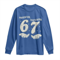 Funny 13th Birthday Official Teenager Long Sleeve Shirt Viral Meme Six Seven 6 7 Hands 13 Years Old Boys Kids