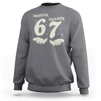 Funny 13th Birthday Official Teenager Sweatshirt Viral Meme Six Seven 6 7 Hands 13 Years Old Boys Kids