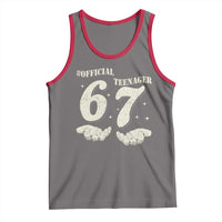 Funny 13th Birthday Official Teenager Tank Top Viral Meme Six Seven 6 7 Hands 13 Years Old Boys Kids