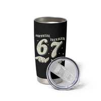Funny 13th Birthday Official Teenager Tumbler Cup Viral Meme Six Seven 6 7 Hands 13 Years Old Boys Kids