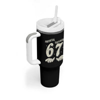 Funny 13th Birthday Official Teenager Tumbler With Handle Viral Meme Six Seven 6 7 Hands 13 Years Old Boys Kids