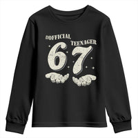 Funny 13th Birthday Official Teenager Youth Sweatshirt Viral Meme Six Seven 6 7 Hands 13 Years Old Boys Kids